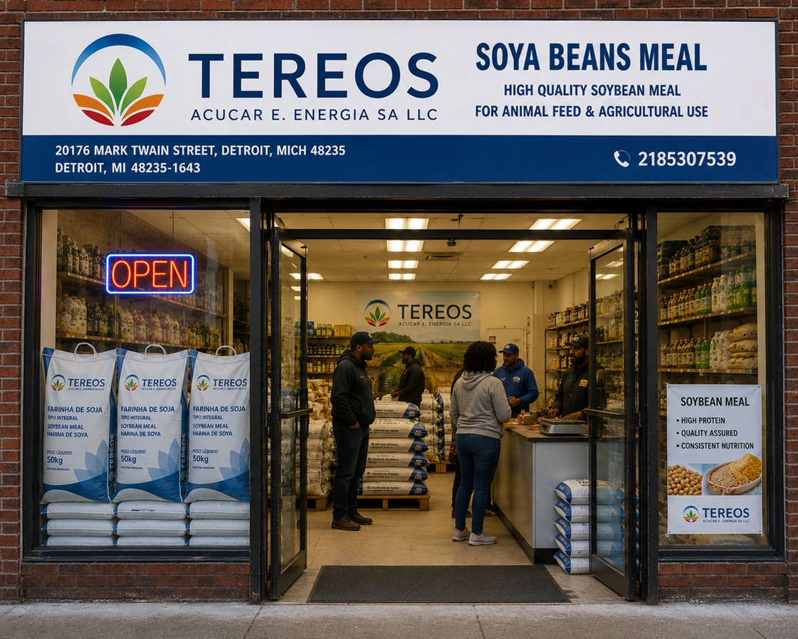 Tereos soybean meal storefront in Detroit, Michigan